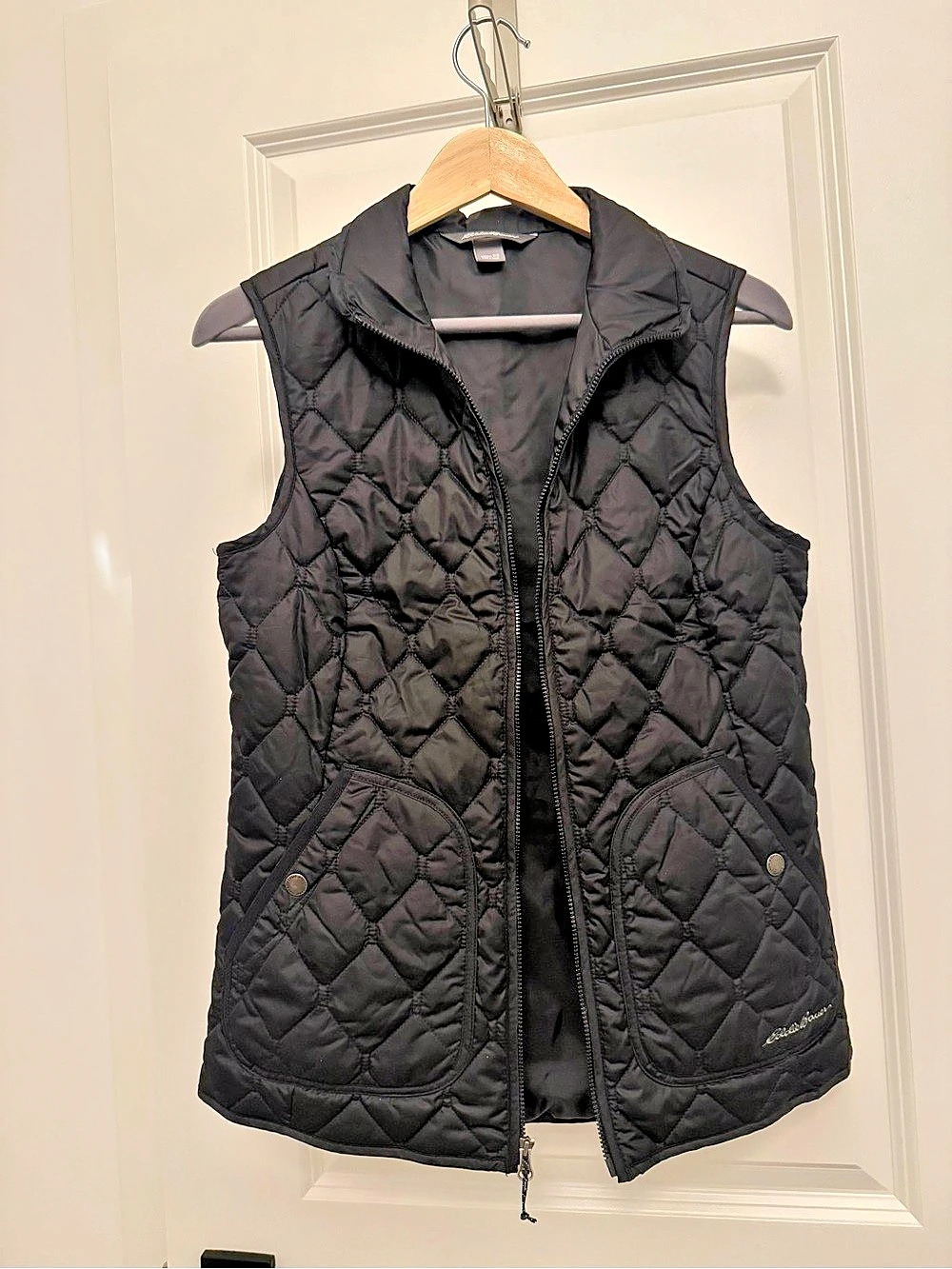 Eddie Bauer Quilted Vest in Black Size XS Like New